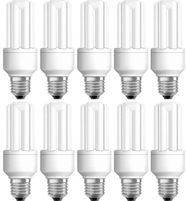 오스람 삼파장 램프 E26 Duluxstar 20W, 주광색, 10개