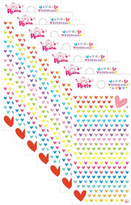 쁘띠팬시 에폭시스티커 블링블링 하트 1탄 DA5156A, 7개, 혼합색상