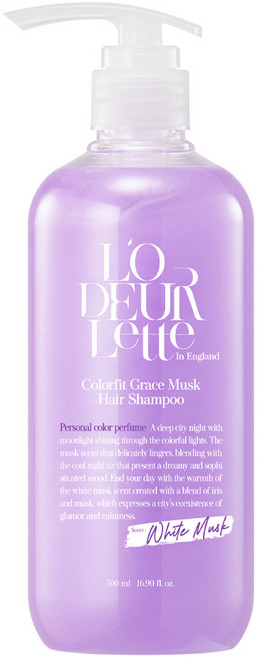 로더렛 인 잉글랜드 컬러핏 샴푸 화이트 머스크향, 500ml, 1개