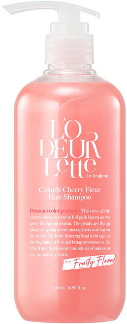 로더렛 인 잉글랜드 컬러핏 헤어 샴푸 체리 플뢰르, 500ml, 1개