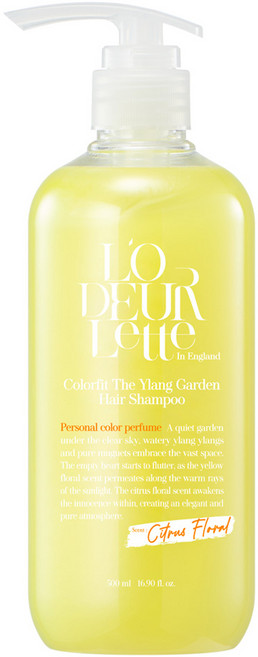 로더렛 인 잉글랜드 컬러 핏 더 일랑 가든 헤어샴푸 시트러스 플로러향, 500ml, 1개