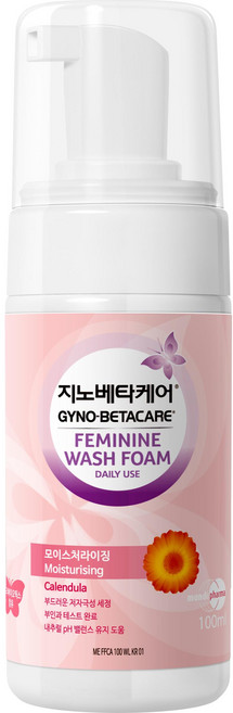 지노베타케어 페미닌 워시 폼 데일리 유즈 카렌듈라 모이스처라이징 여성청결제, 100ml, 1개