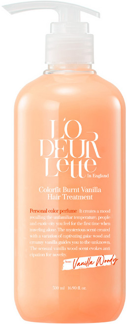 로더렛 인 잉글랜드 컬러핏 번트 바닐라 헤어 트리트먼트, 500ml, 1개