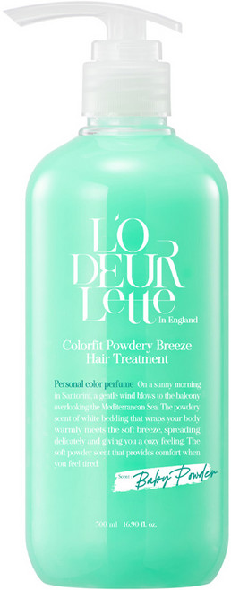 로더렛 인 잉글랜드 컬러핏 파우더리 브리즈 헤어 트리트먼트, 500ml, 1개