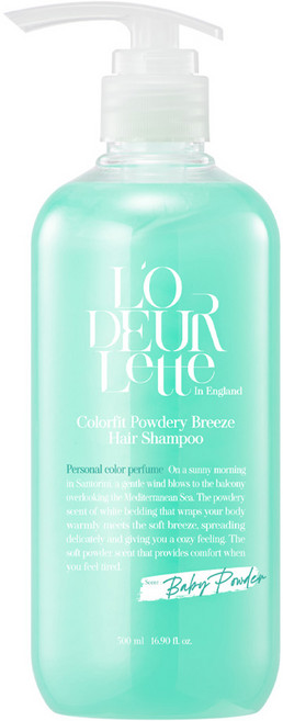 로더렛 인 잉글랜드 컬러핏 샴푸 파우더리 브리즈, 500ml, 1개