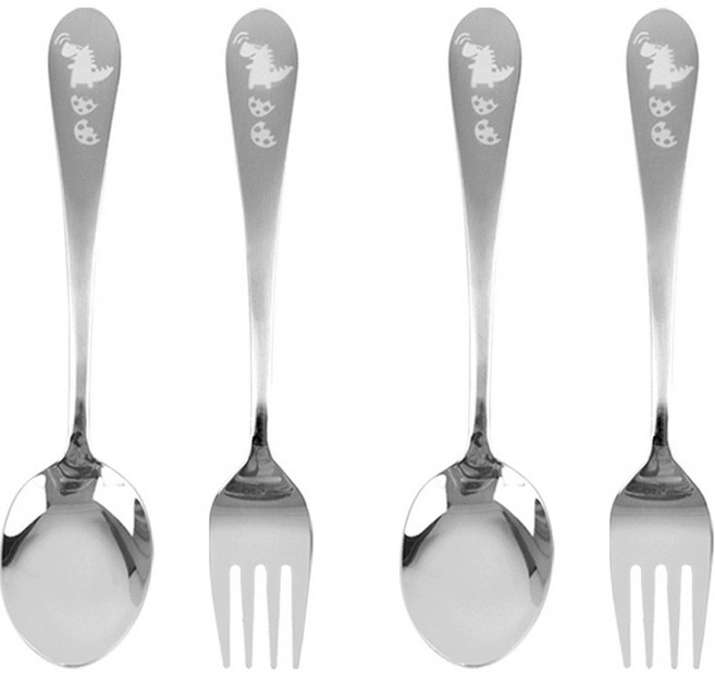 쿨디노 스텐 스푼포크 세트, 스푼 2p + 포크 2p, 1세트