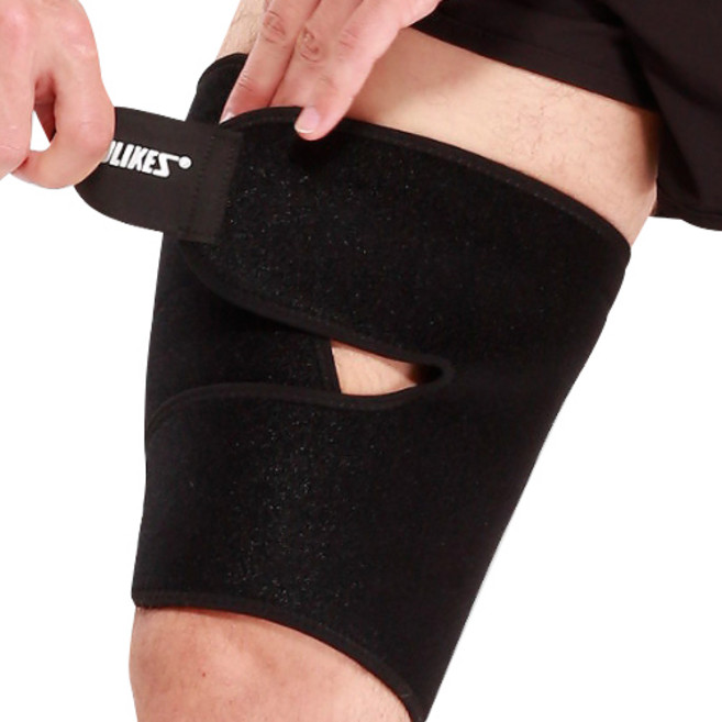 AOLIKES 허벅지 보호대, 1개, 블랙