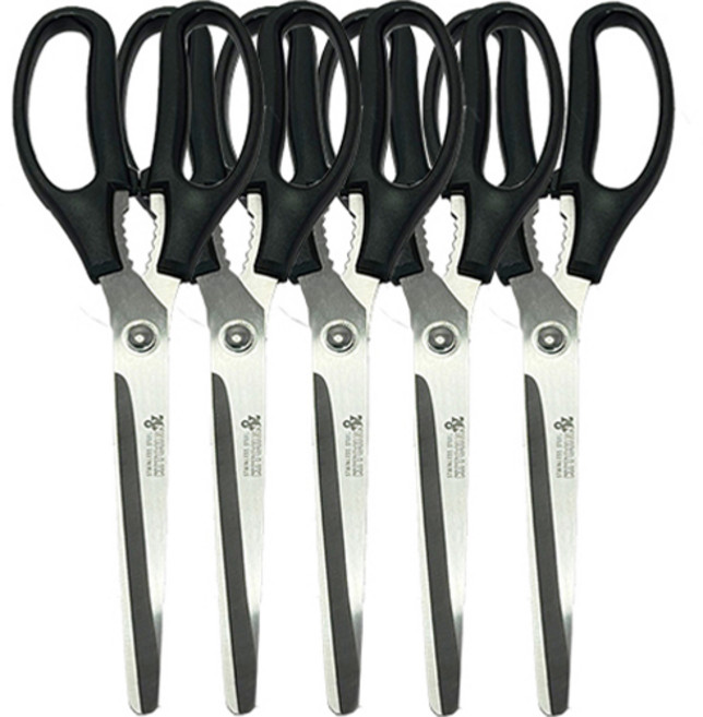 키첸 양손 갈비 업소용 가위, 블랙, 5개