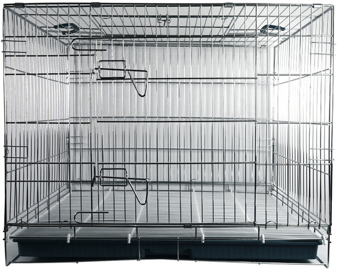 홈도그 반려동물 사각케이지 크롬철장 HD FB507K, 은색, 1개