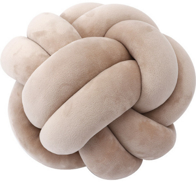 알로데 두줄 매듭 볼 자이언트 얀 쿠션, 16 진베이지