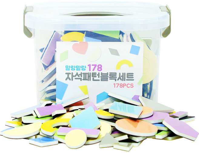 상상아띠 말랑말랑 자석 패턴 블록 판퍼즐 세트, 178피스, 1세트