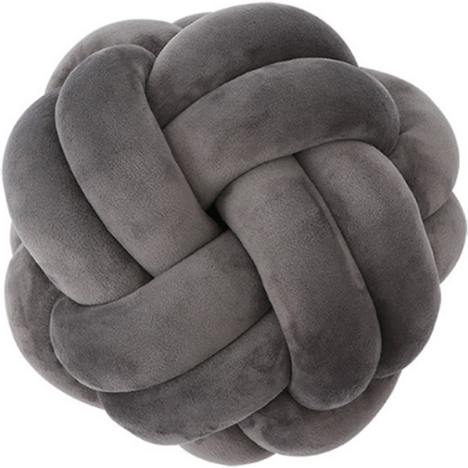 알로데 두줄 매듭 볼 자이언트 얀 쿠션, 02 딥그레이