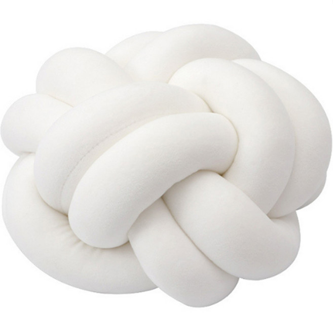 알로데 두줄 매듭 볼 자이언트 얀 쿠션, 10 화이트