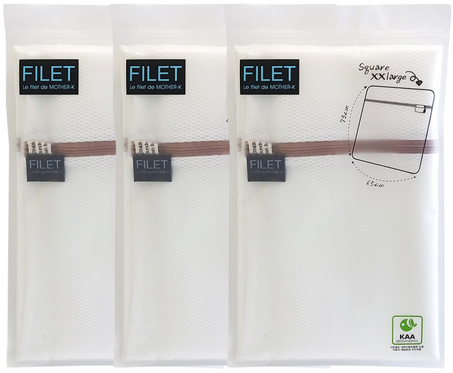 마더케이 세탁망 사각 특대형, 화이트, 3개