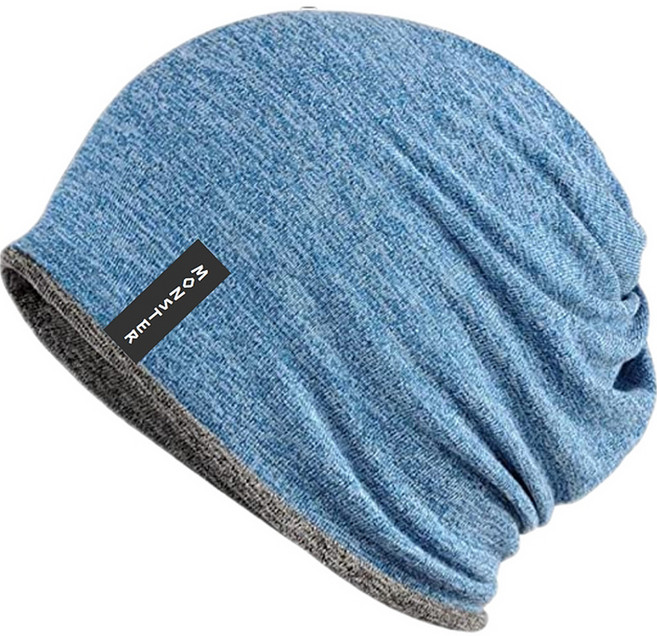 몬스터 양면 비니, 블루 + 그레이, 1개