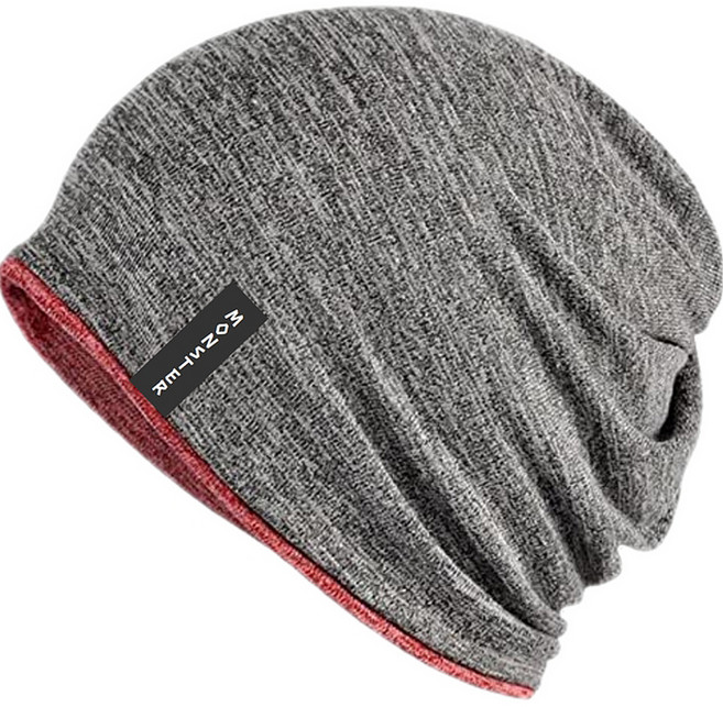 몬스터 양면 비니, 레드 + 그레이, 1개