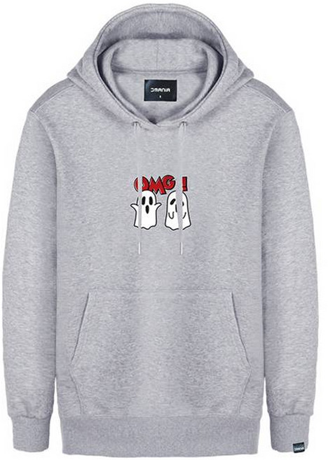 진마니아 클로니아 OMG 고스트 프렌즈 기모 후드 티셔츠 CH5T55
