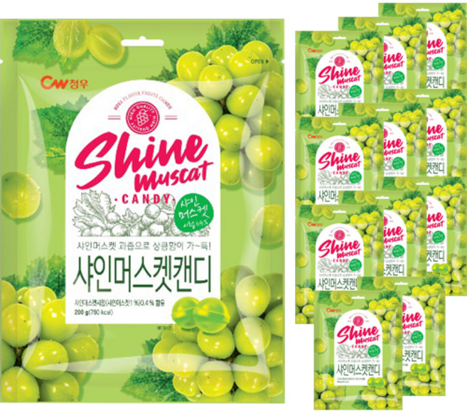 청우 샤인머스켓 캔디, 12개, 200g