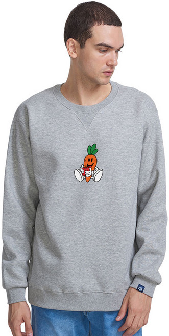 클로니아 하트 앤 캐럿 기모 맨투맨 티셔츠 CM5T44