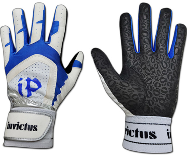 인빅터스 야구 배팅 장갑 양손용, 블루 + 블랙, 1개