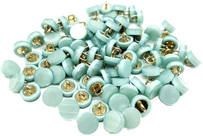 심플 플랫 라운드 대리석 패턴 DIY 의류 액세서리 부자재 대리석 마블 콩단추, 50개, 라이트 블루