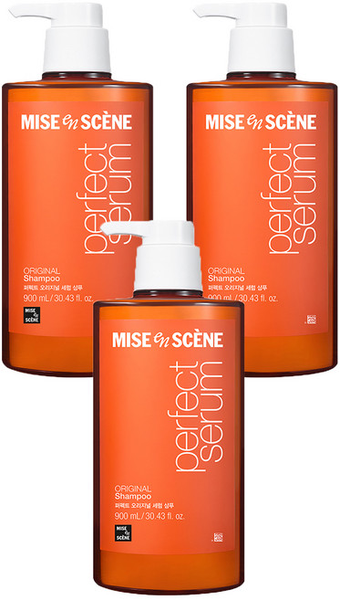 미쟝센 퍼펙트 오리지널 세럼 샴푸, 900ml, 3개