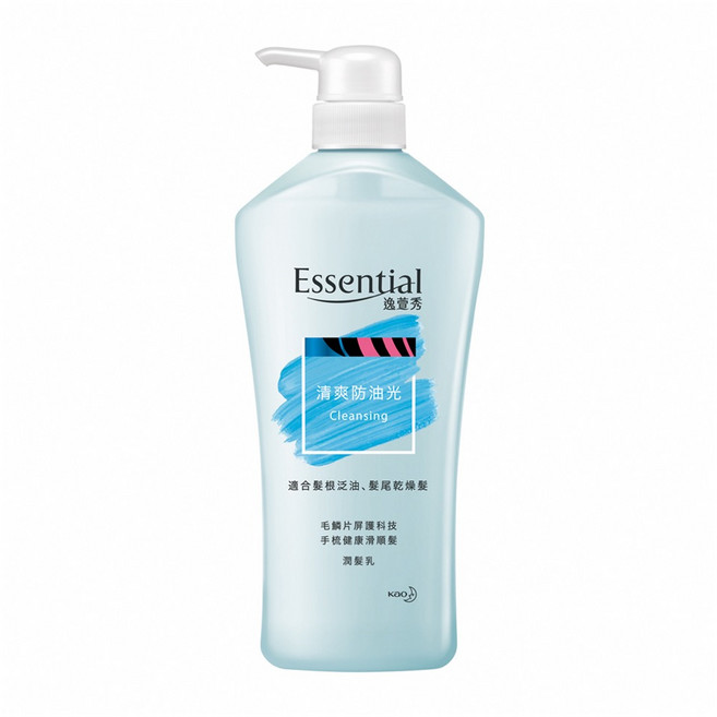 Essential 逸萱秀 瞬效鎖水系列潤髮乳 清爽防油光 毛鱗片屏護科技 適合髮根油、髮尾乾燥, 700ml, 1瓶
