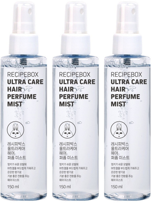 레시피박스 울트라케어 퍼퓸 미스트 헤어 에센스, 3개, 150ml