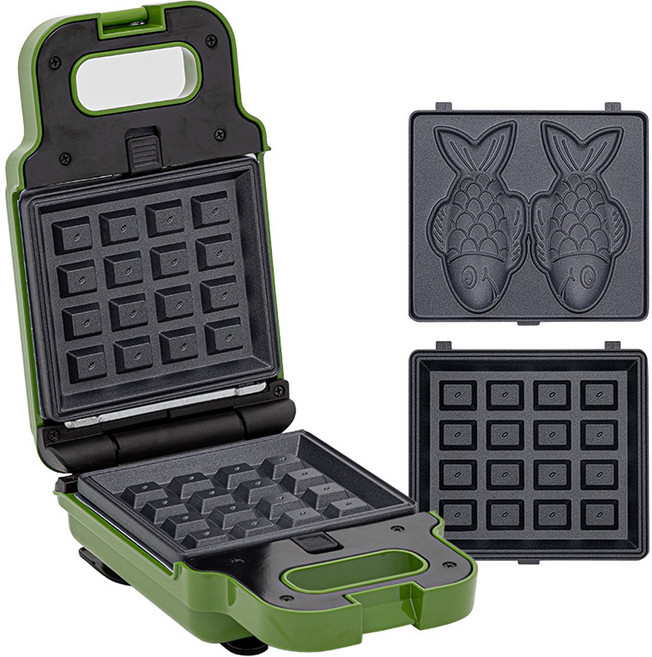 키친아트 전기그릴 라팔 스낵 와플메이커 올리브, KW-401AK