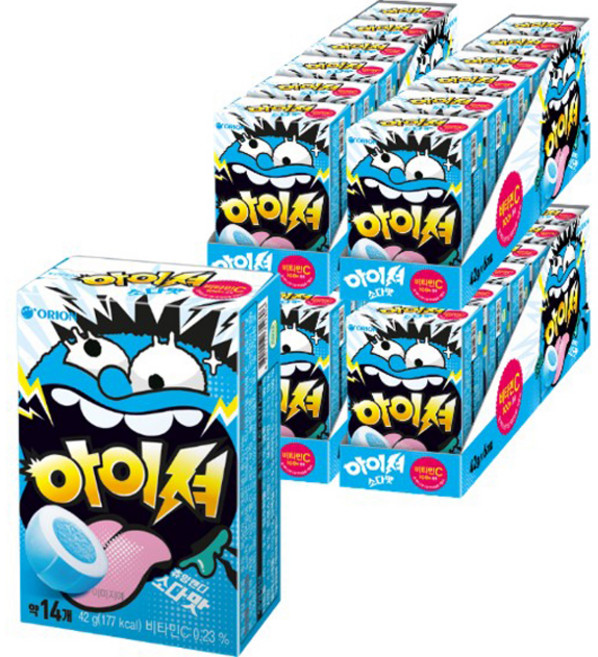 오리온 아이셔캔디 소다맛, 42g, 24개