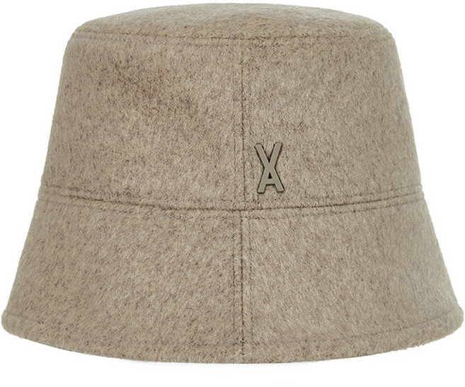 바잘 스터드 드롭 오버핏 울 버킷햇