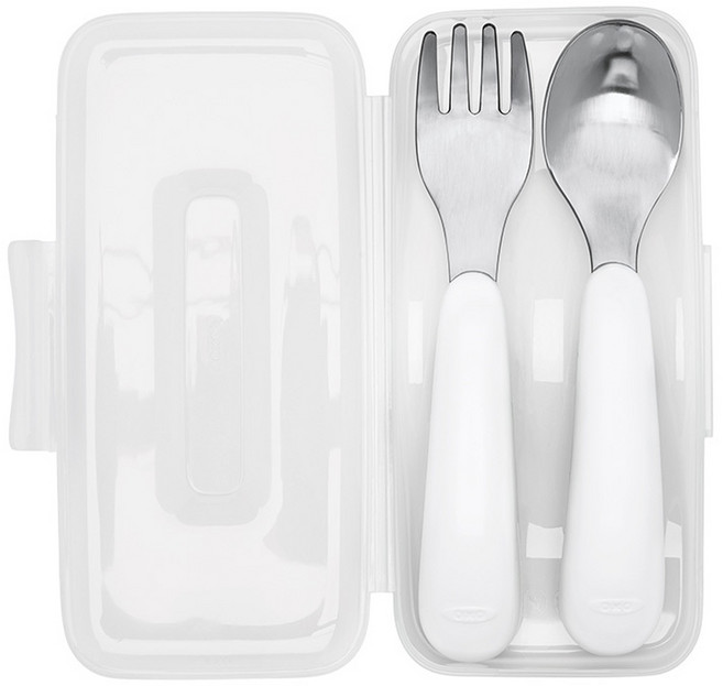 옥소토트 유아스푼포크세트, 그레이, 스푼 + 포크 + 케이스, 1세트