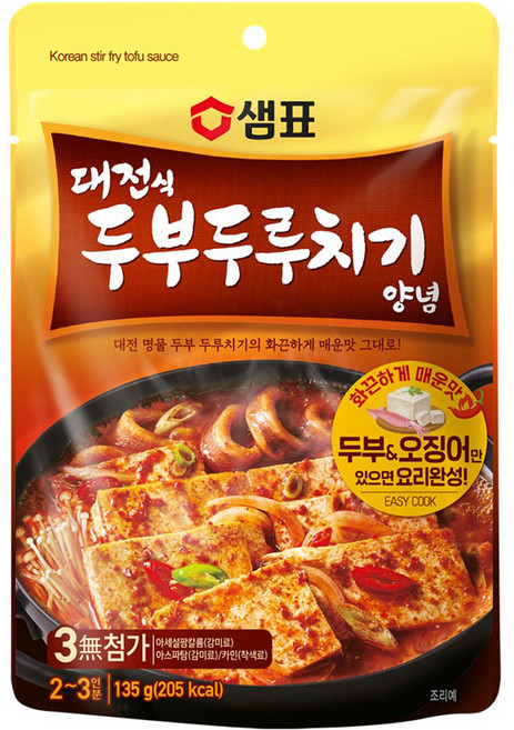샘표 대전식 두부두루치기 양념, 1개, 135g