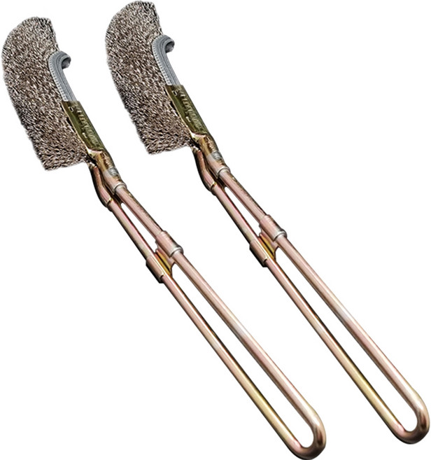 월드크린 스텐 커브형 브러쉬, 실버, 2개