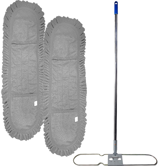 월드크린 극세사 리스킹 그레이 105cm 2p + 판 + 스텐자루 세트, 1세트, 회색(걸레)