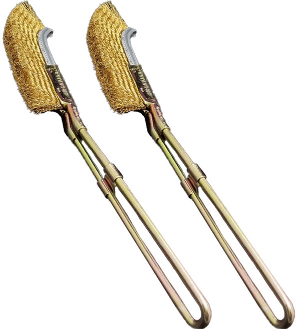 월드크린 신주 커브형 브러쉬, 골드, 2개