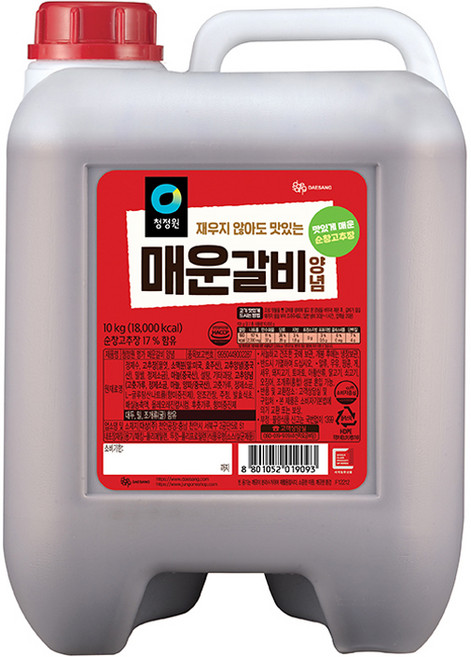 청정원 매운 갈비 양념, 10kg, 1개