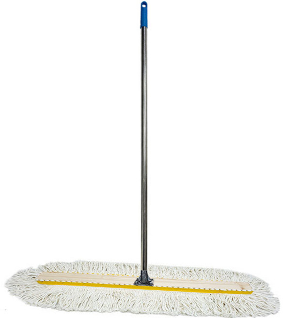 월드크린 원사 강당 걸레 120cm 스크류 고정쇠 랜덤발송 + 스텐봉 랜덤발송 세트, 1개, 원사 띠 랜덤 색상