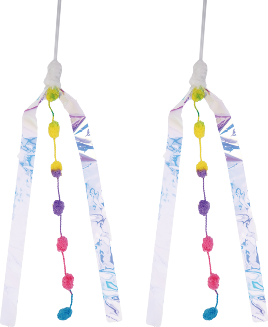 쥬아펫 고양이 카샤 카샤 레인보우 스틱, 혼합색상, 2개