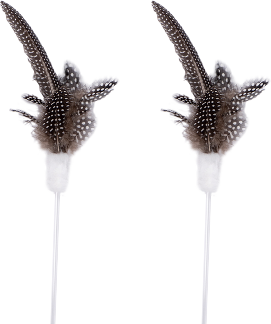 쥬아펫 고양이 뿔닭뿔닭 스윙롱스틱, 혼합색상, 2개