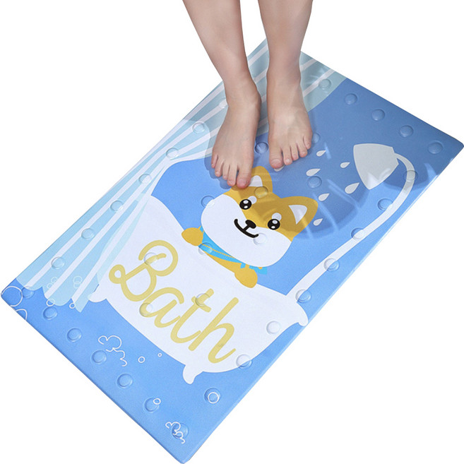 하이유니 욕실 미끄럼방지 건식 동물 발 매트 패드, 시바강아지, 1개