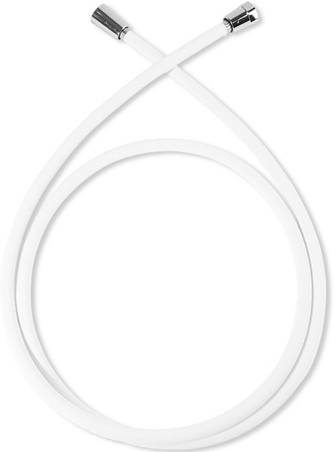 아쿠아듀오 물때방지 잔수배출 샤워호스 + 스패너, 1.5m, 화이트