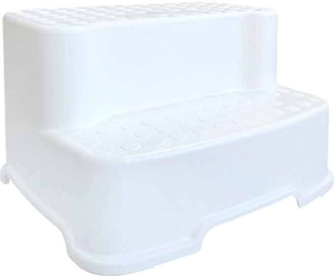 버드시아 논슬립 와이드 도트형 2단 디딤대, 아이보리, 1개