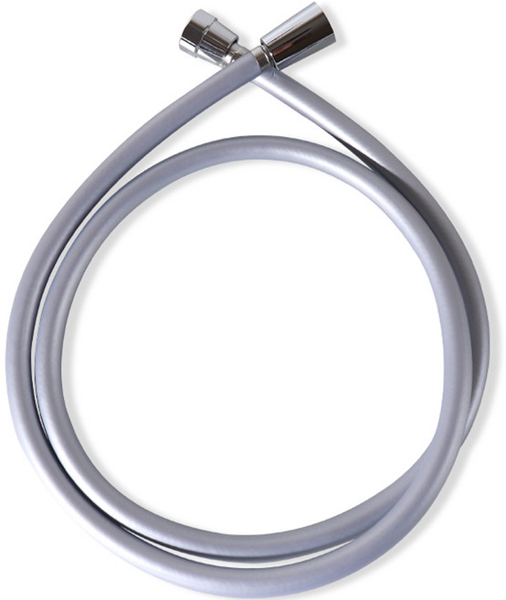 아쿠아듀오 물때방지 잔수배출 샤워호스 + 스패너, 1.5m, 실버