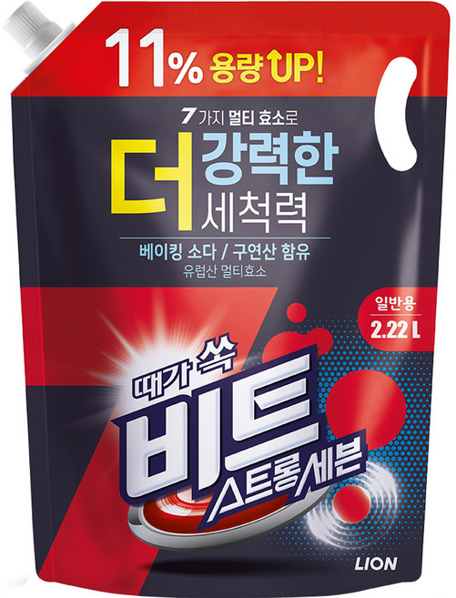 비트 스트롱 세븐 일반용 액상세제 리필, 2.22L, 1개