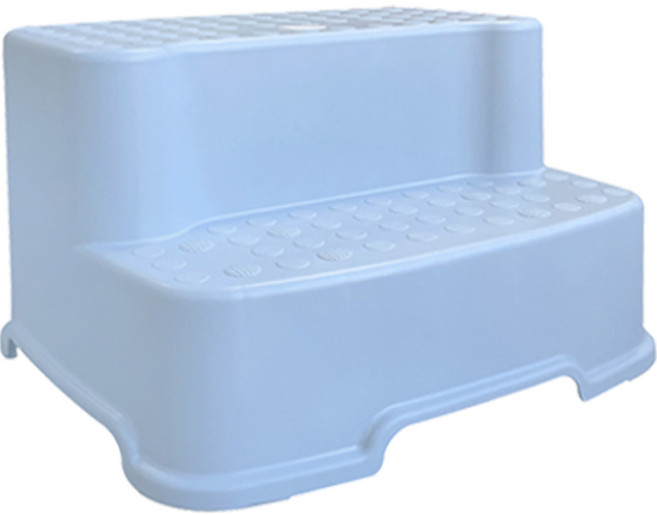 버드시아 논슬립 와이드 도트형 2단 디딤대, 블루, 1개