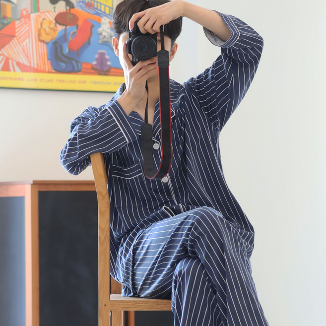 cofv 男性條紋睡衣套裝