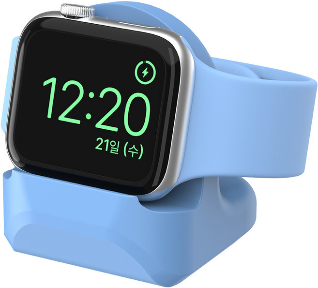 SKY 웰 충전 실리콘 거치대 스탠드, 블루, 1개