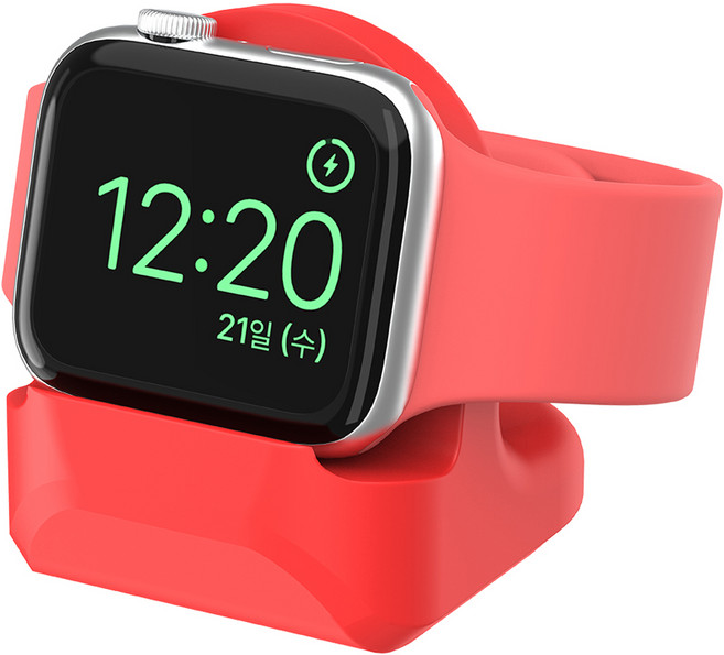 SKY 웰 충전 실리콘 거치대 스탠드, 레드, 1개