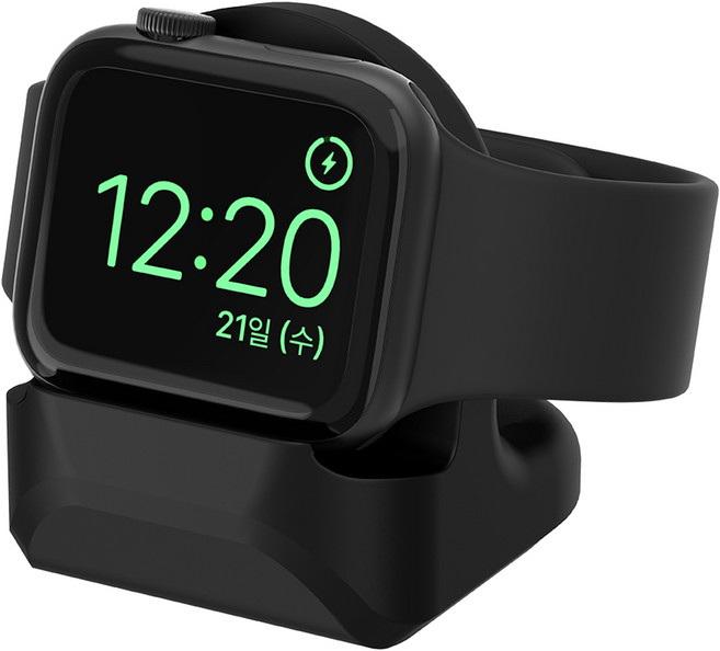 SKY 웰 충전 실리콘 거치대 스탠드, 블랙, 1개